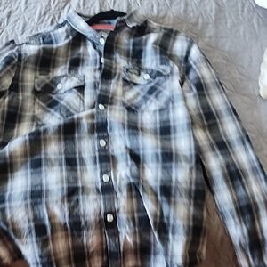 Superdry Black and White Casual Button Down Shirt